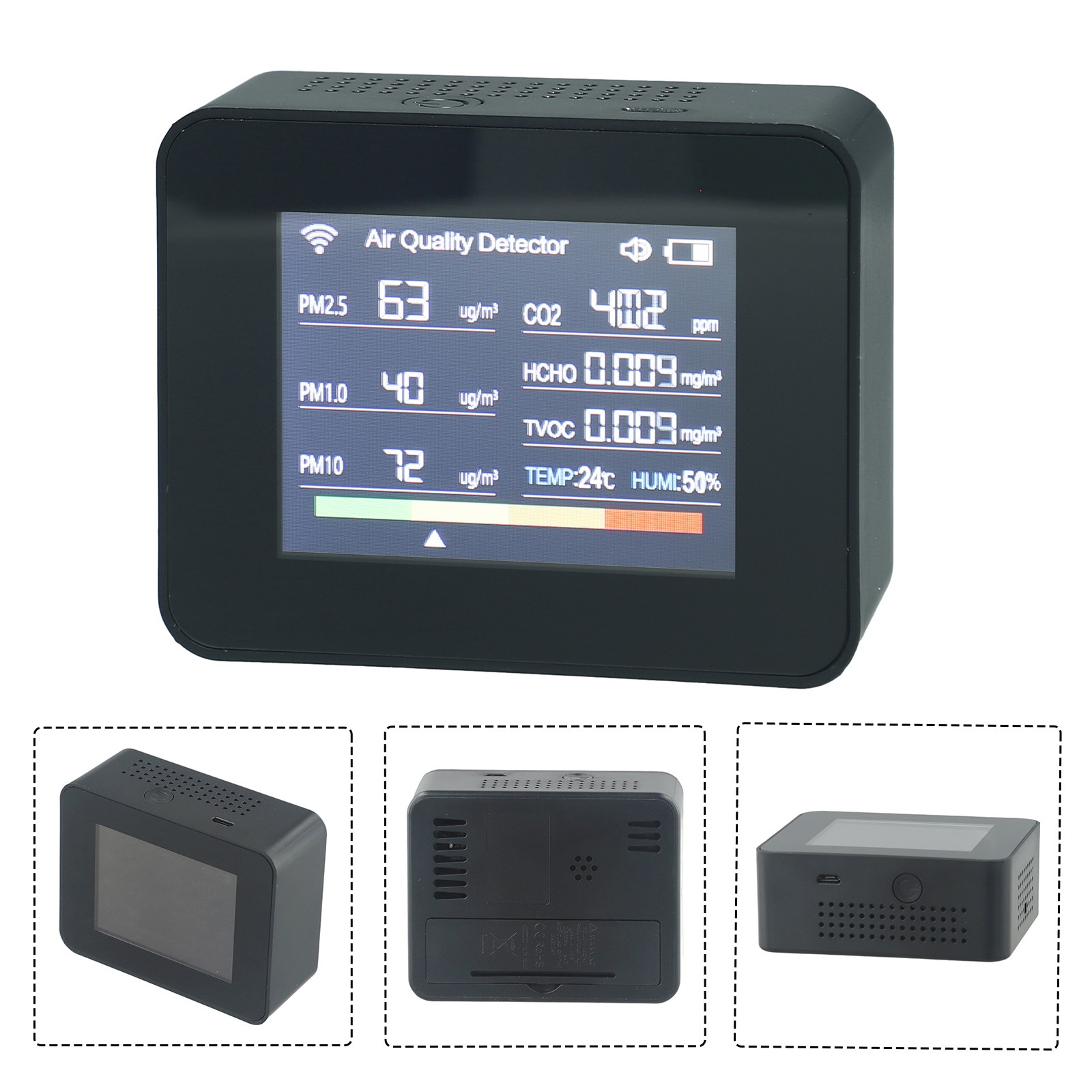 1 Set C02 Meter Monitor Detector Supplies Testing Tools Electric Hardware