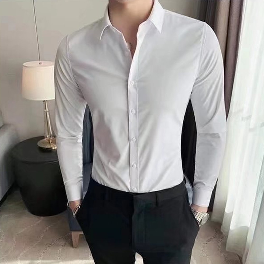 Stylish Slim Fit Dress Shirt for Men for Formal Business Gatherings - Picture 14 of 23