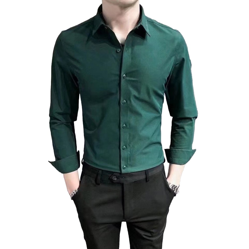 Stylish Slim Fit Dress Shirt for Men for Formal Business Gatherings - Picture 21 of 23