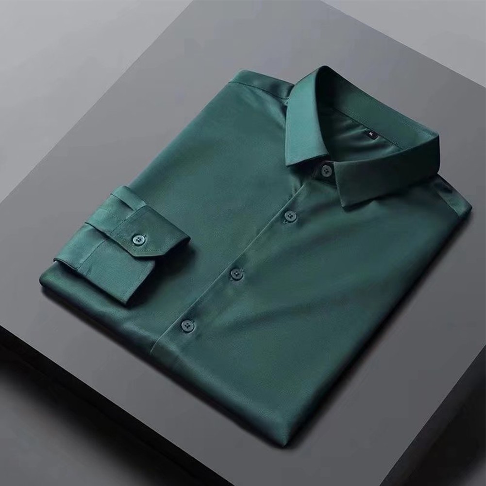 Stylish Slim Fit Dress Shirt for Men for Formal Business Gatherings - Picture 23 of 23