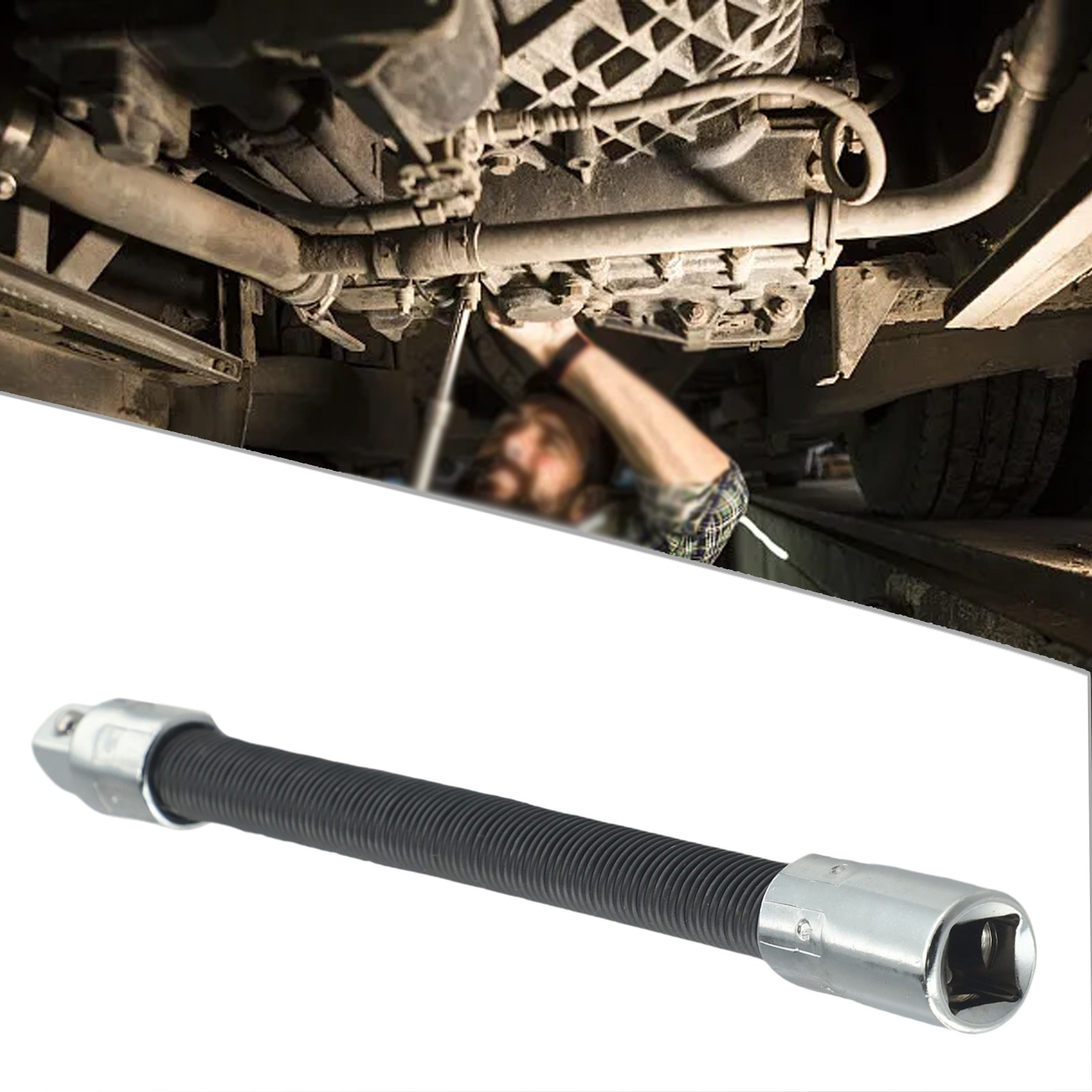 1/4 3/8 1/2 Driver Flexible Long Socket Extension Bars Adapter Ratchet Wrench - Picture 33 of 40