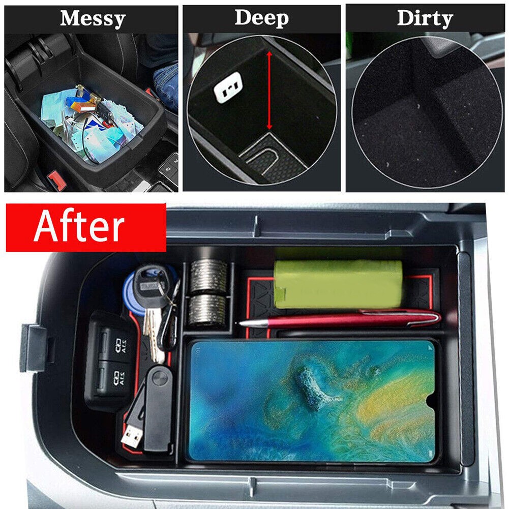 Durability Meets Style Armrest Storage Box Organizer Tray for ToyotaRAV4 - Picture 11 of 12