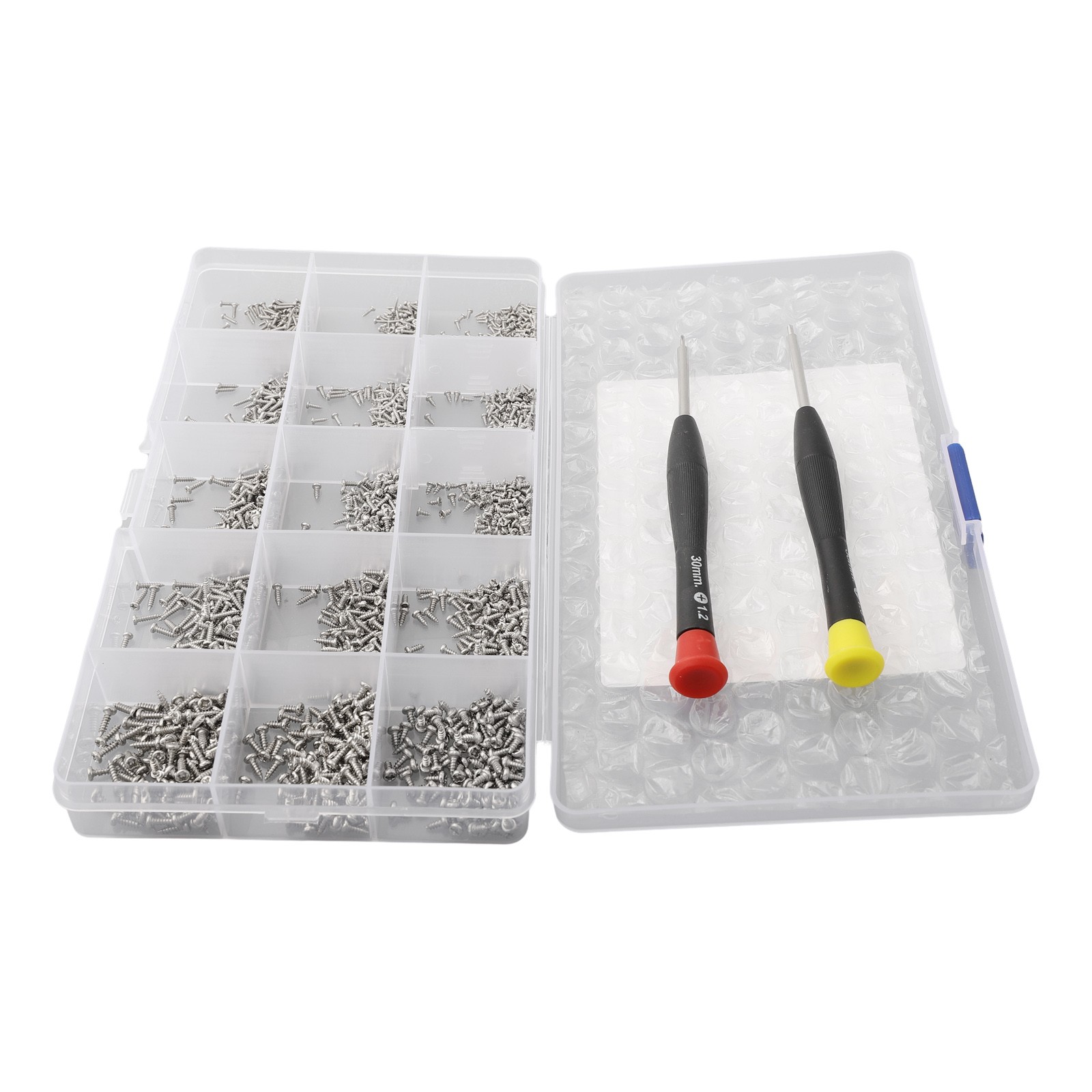1800Pcs Self Tapping Mini Electronic Screw Assortment Wood Screws Set M1-M1.7 - Picture 25 of 39