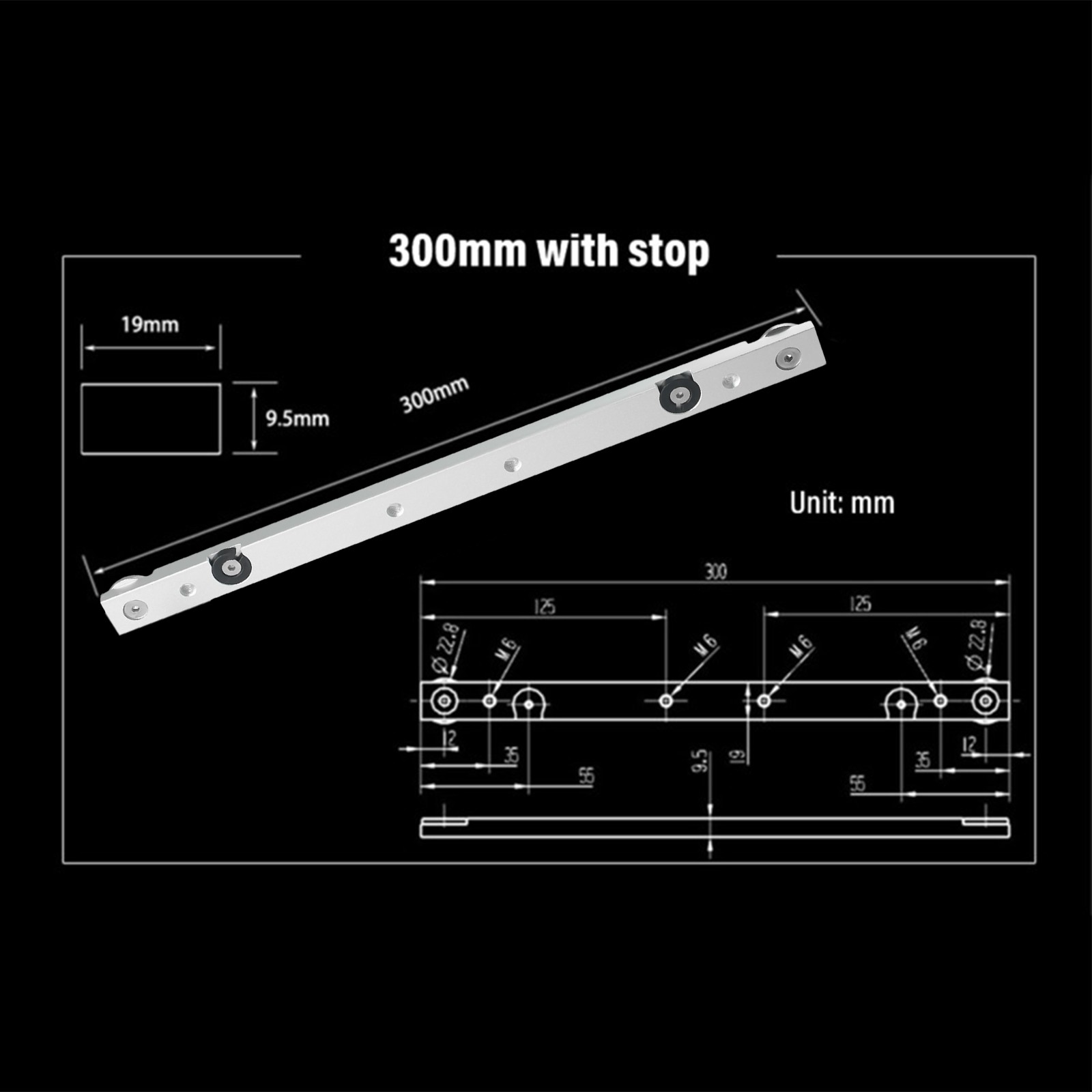 Aluminium T-Track/Slot Track Or Miter Bar-Slider Table Saw Tool For Woodworking
