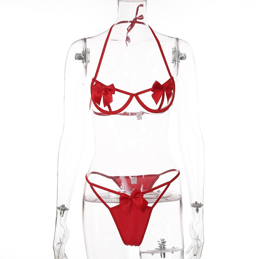 Dessous Von Frauen Einfarbig G-String-Sets Hohlkasse Leichter Strecher Stilvoll - Bild 18 von 31