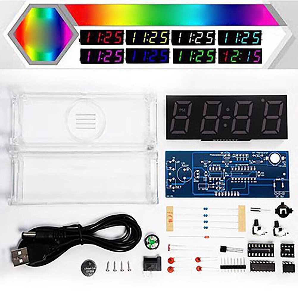 BUILD YOUR OWN Digital Clock with DIY Kit Temperature and Alarm Features 31.29 PicClick AU