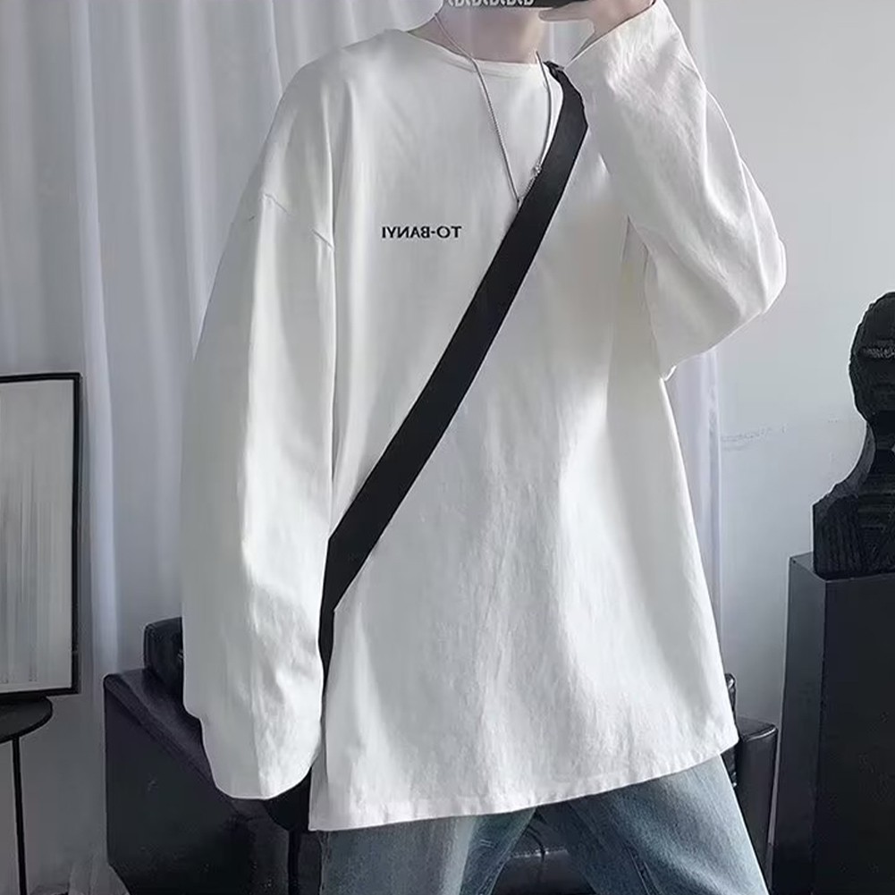 Täglich T -Shirt Männer T -Shirt Vollhülse Fitnessstudio Lange Ärmel Lose - Bild 17 von 27