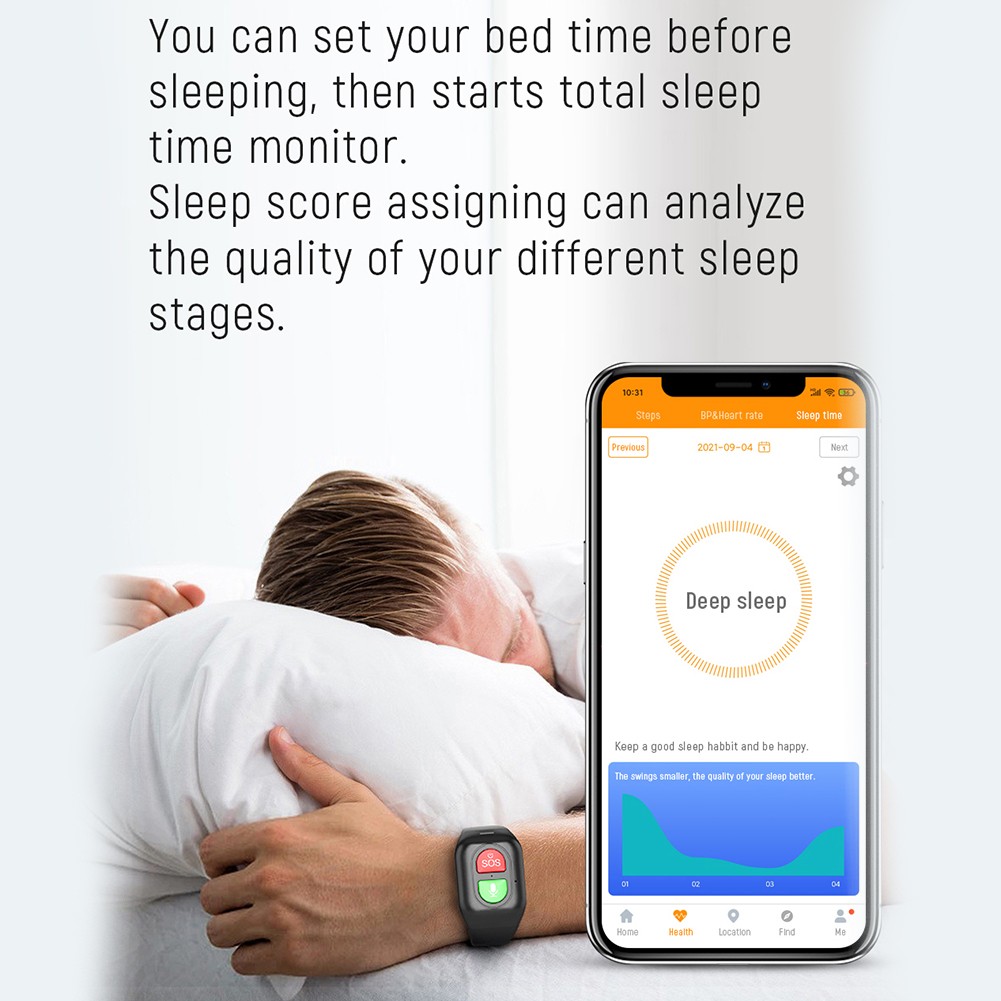 HEART RATE AND Blood Pressure Health Monitoring Smart Watch with Fall ...