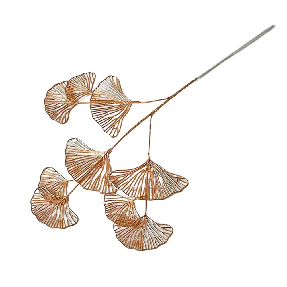Ventaglio oro colore oro foglia simulato fiore decorazione simulata regali creat - Imagen 28 de 42