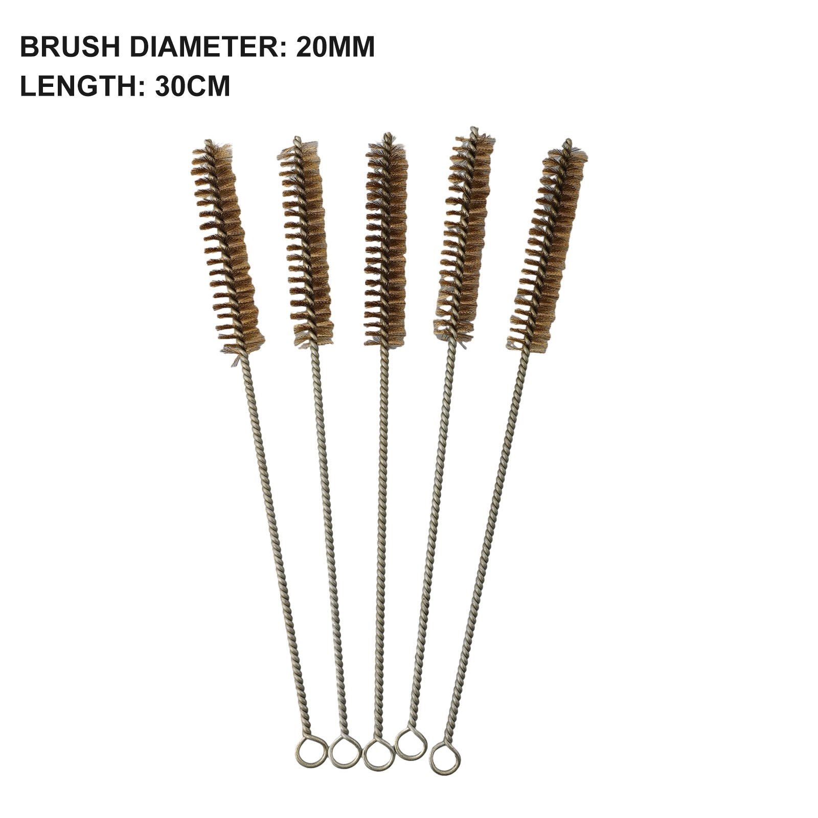 10mm 30mm Diameter Stainless Steel Wire Tube Pipe Cleaning Brush Pack of 5 - Picture 40 of 57