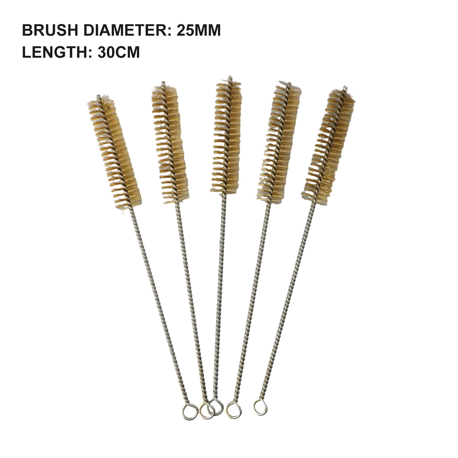 10mm 30mm Diameter Stainless Steel Wire Tube Pipe Cleaning Brush Pack of 5 - Picture 47 of 57