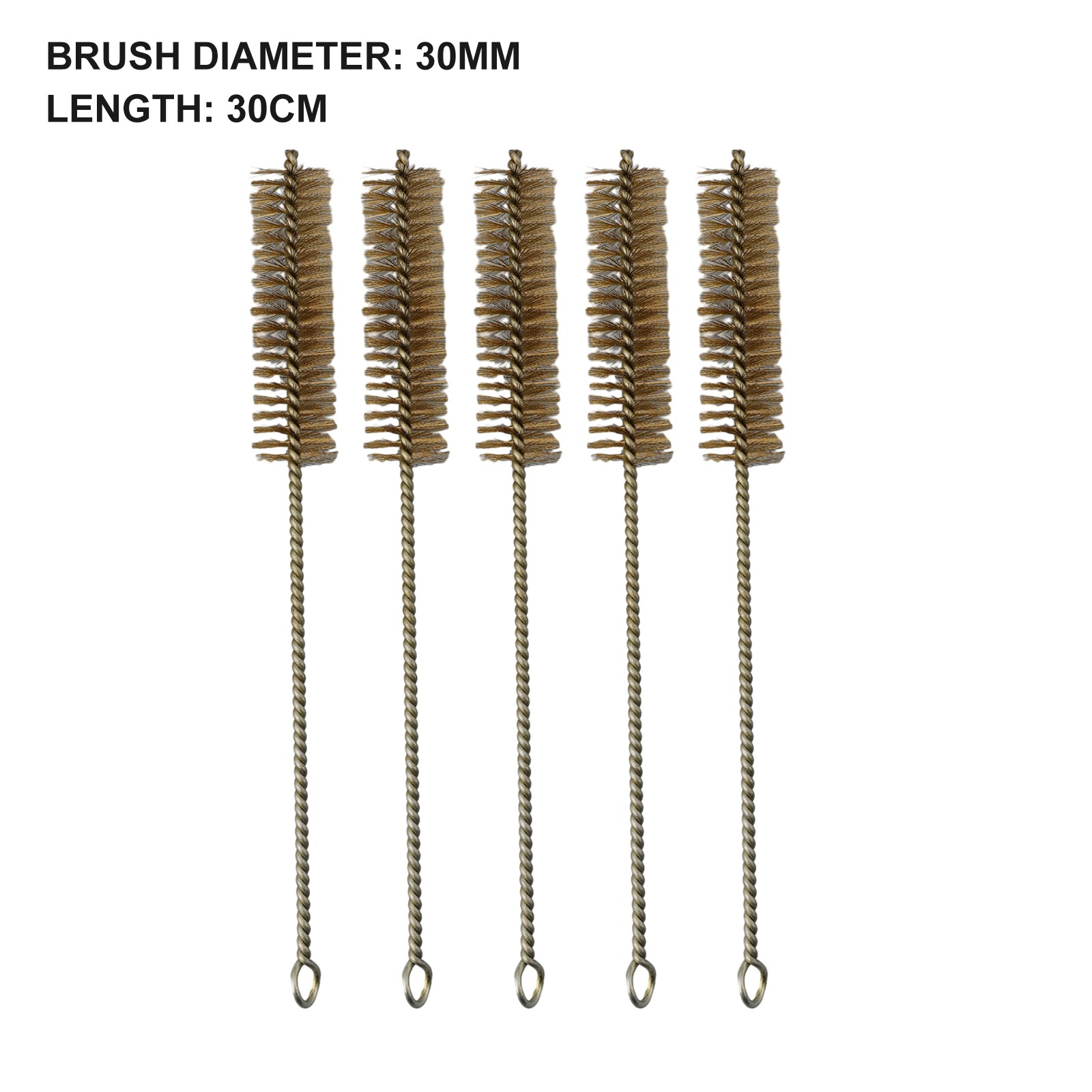 10mm 30mm Diameter Stainless Steel Wire Tube Pipe Cleaning Brush Pack of 5 - Picture 51 of 57