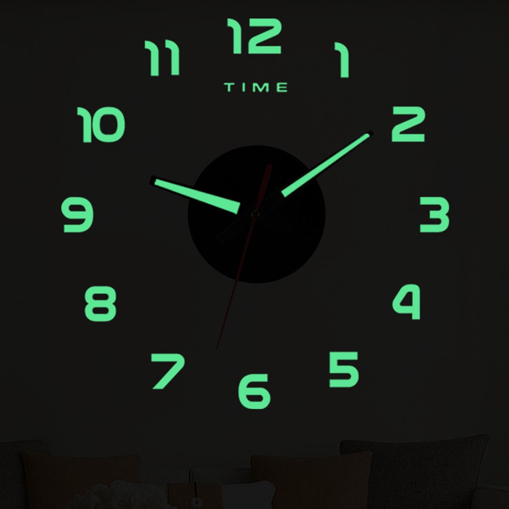 Stickers DIY Modern Large Wall Clock Fireplace Displays D DIY Adjustable