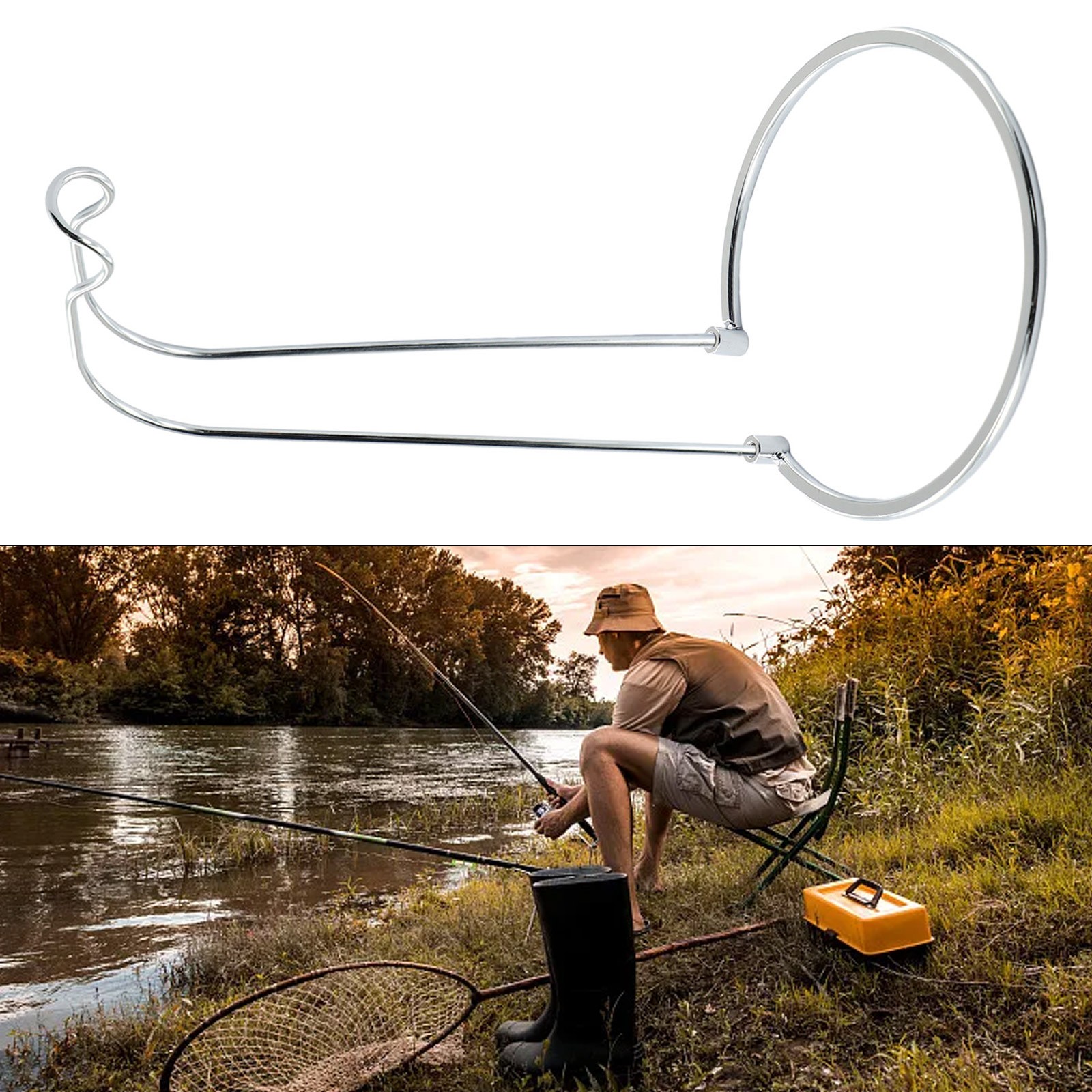 Brand New Fishing Reel Stand Fishing Reel Display Stainless Steel 23*14.5cm - Picture 27 of 48