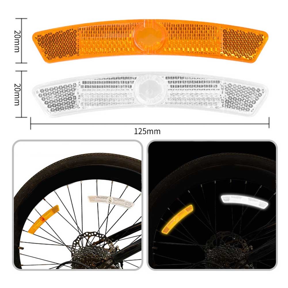 Nuevo Reflector Bicicleta Luz Rueda Llanta ABS Montaje Radio de Seguridad - Imagen 21 de 26