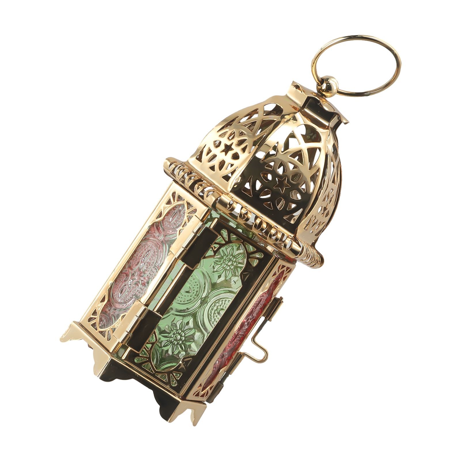 Indain Moroccan Large Iron Tonal Tall Glass Lanterns Tealight Holder Garden Home - Picture 11 of 29