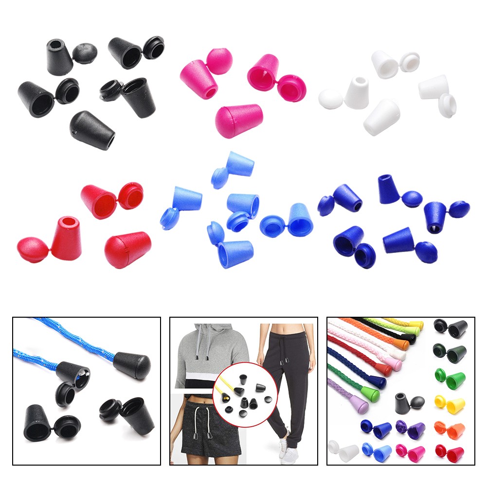 Affidabile Fibbia in Corda con Cappuccio in Plastica 5mm per Vestiti Regolazione - Picture 22 of 29