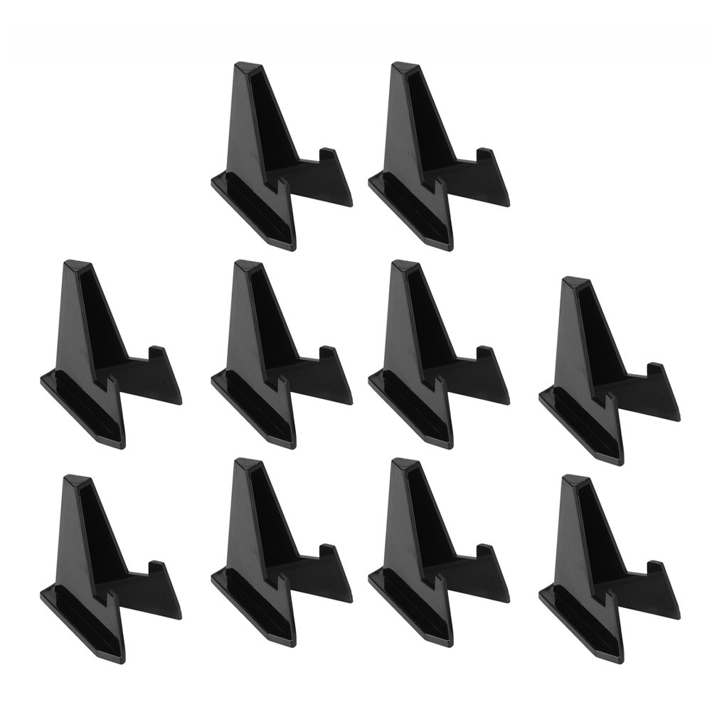 Modern Acrylic Triangle Easel Stand Black Display Stand for Collectibles