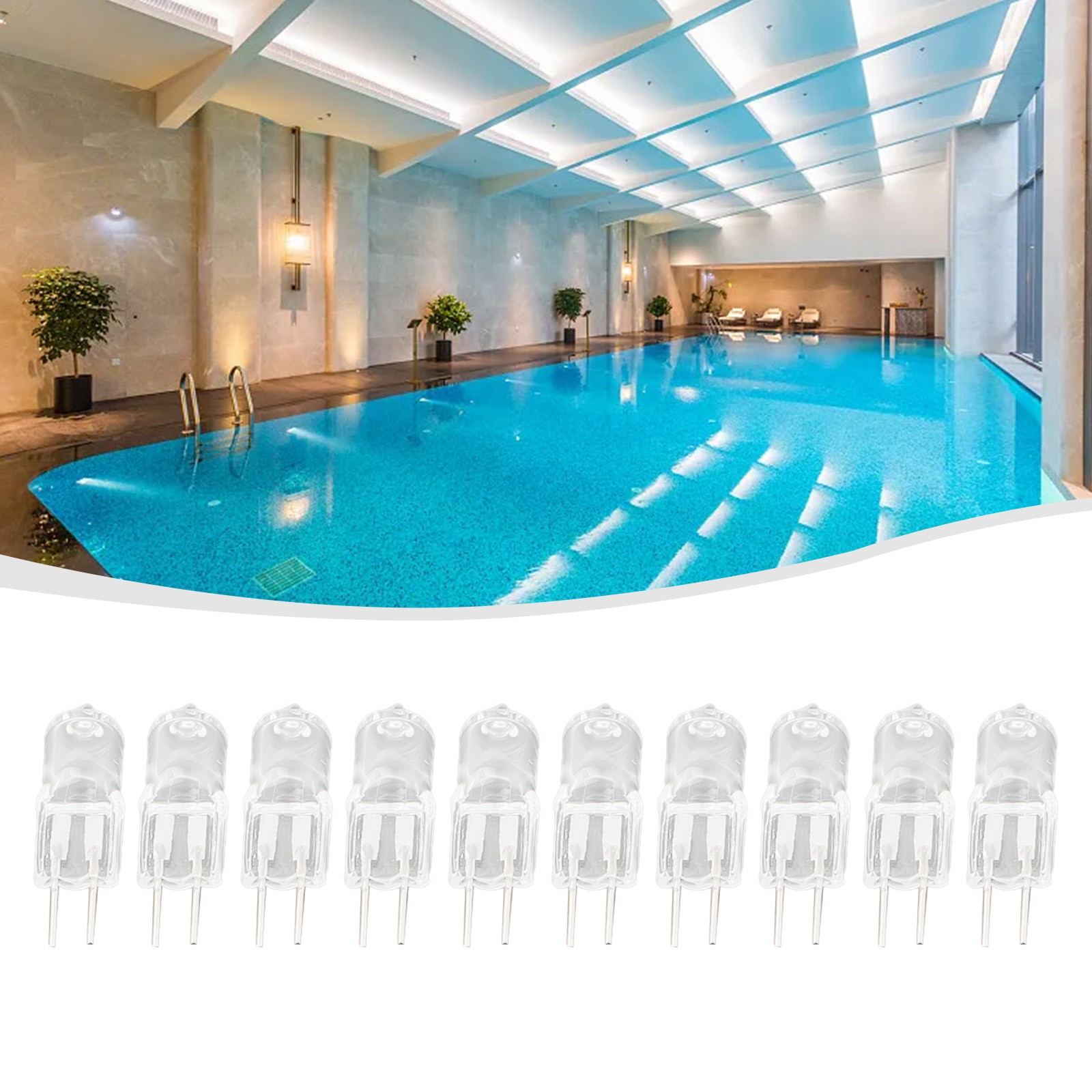 10pc G4 12V 5W / 10W/20W/30W/50W Lampe Halogène 2Pin Ampoule Lighting Remplace - Imagen 18 de 36
