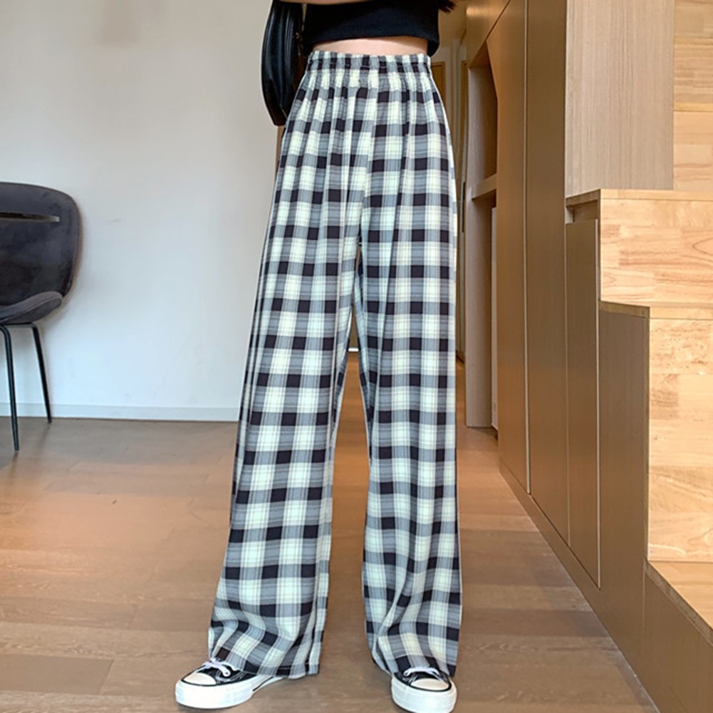 White Harajuku Oversize Trousers Female Korean Style High Waist Wide Leg