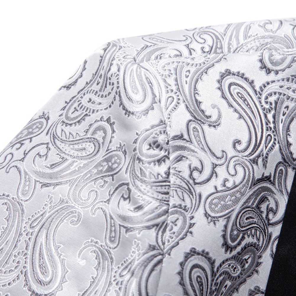 Stoff Blazer Jacquard Kausal Kontrastfarbe Kragen Luxusdesign Männer Party - Bild 35 von 39