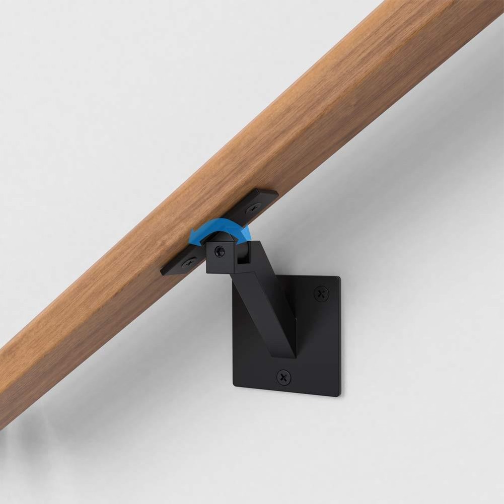 Sturdy For Indoor Stair Railing Bracket Pack of 3 or 4 Adjustable Black - Picture 24 of 26