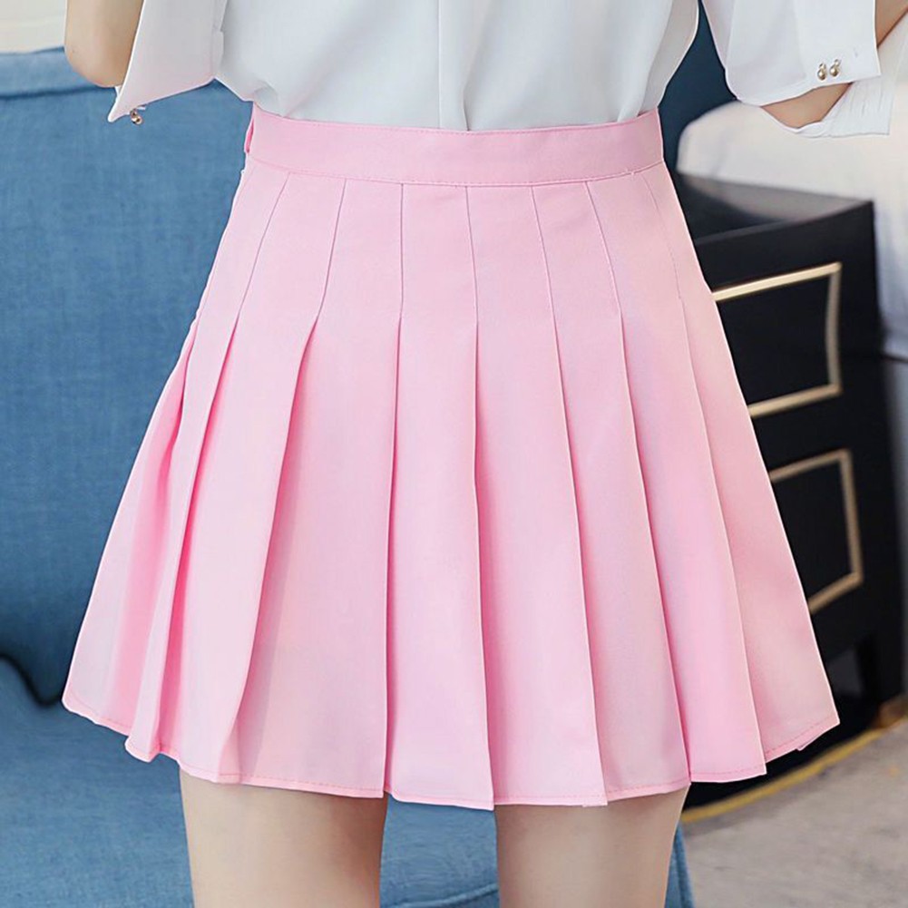 Trendy and Fashionable For Girls' High Waist Tennis Japanese School Skirt - Bild 14 von 29