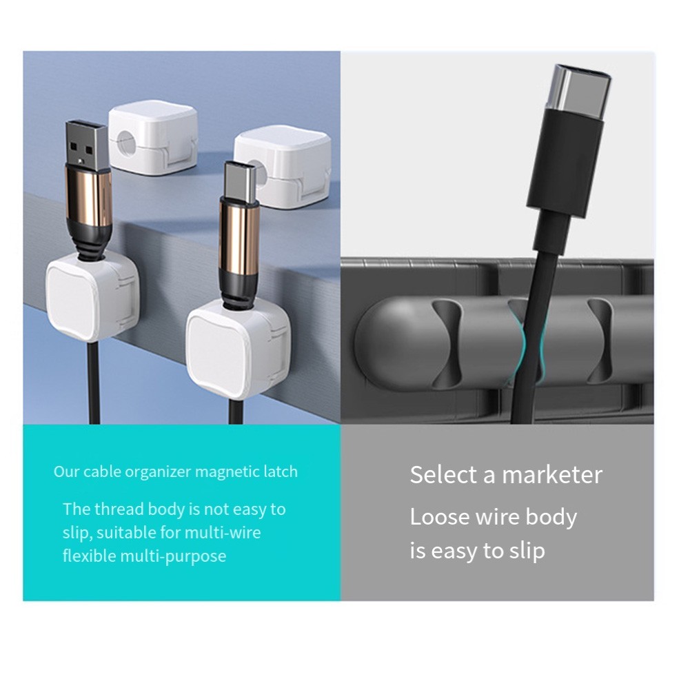 For Under Desk Cord Organizer Magnetic Cable Clips for Easy Wire Access - Photo 20/30