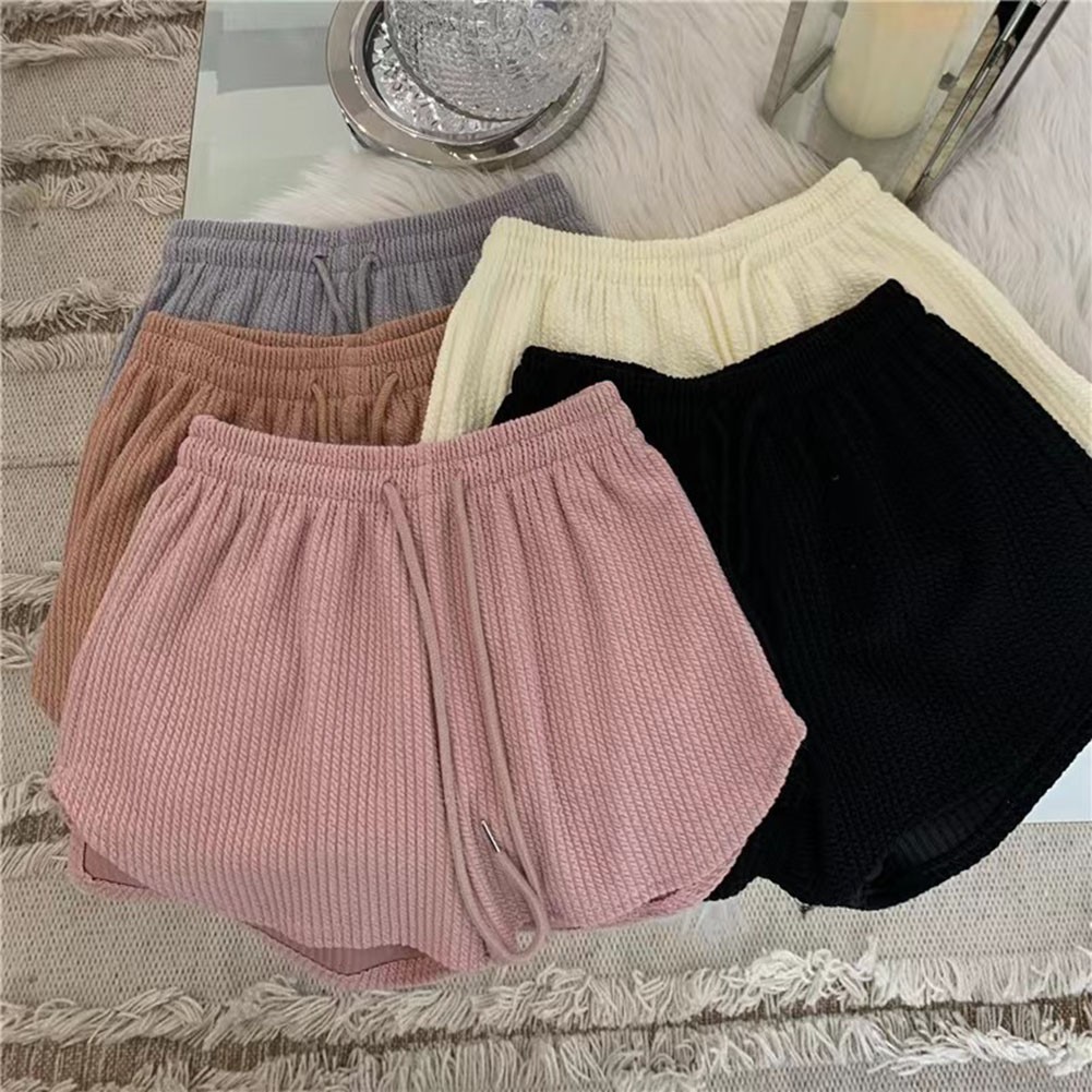 Women Shorts Drawstring Shorts Stripped Gym Fitness Women Female High Waist - Picture 33 of 45