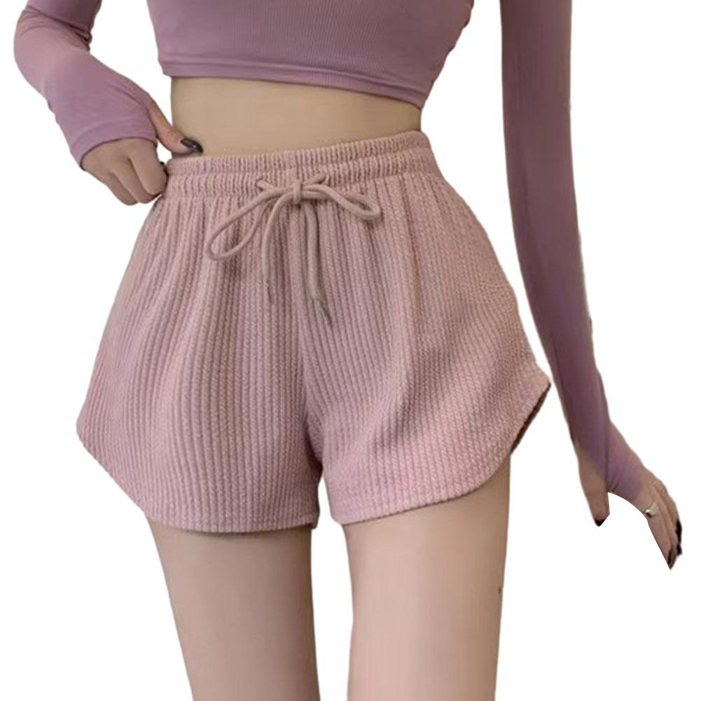 Women Shorts Drawstring Shorts Stripped Gym Fitness Women Female High Waist - Picture 13 of 45