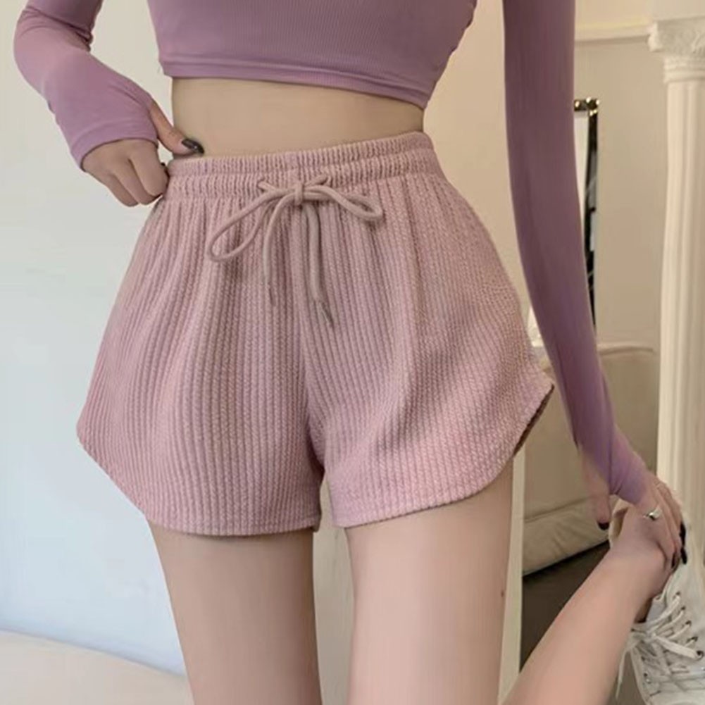Women Shorts Drawstring Shorts Stripped Gym Fitness Women Female High Waist - Picture 14 of 45