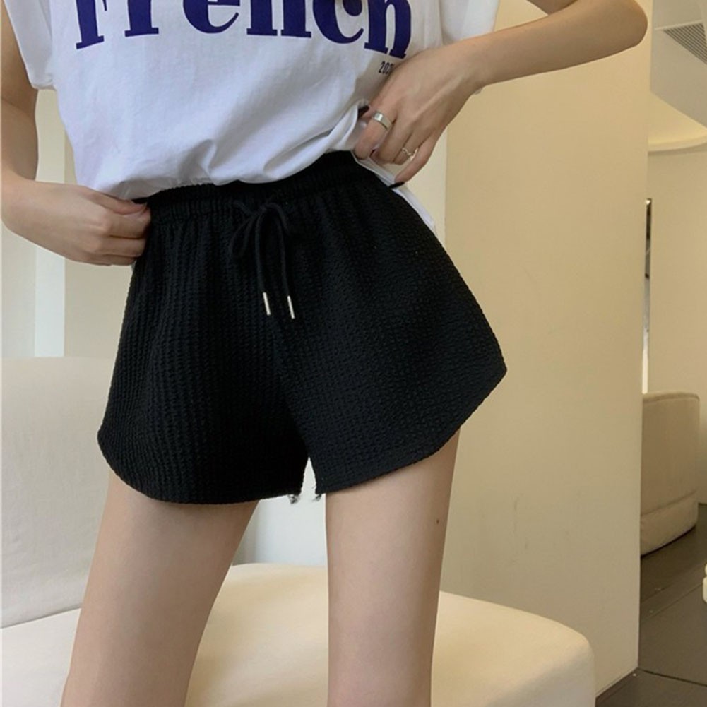 Women Shorts Drawstring Shorts Stripped Gym Fitness Women Female High Waist - Picture 31 of 45