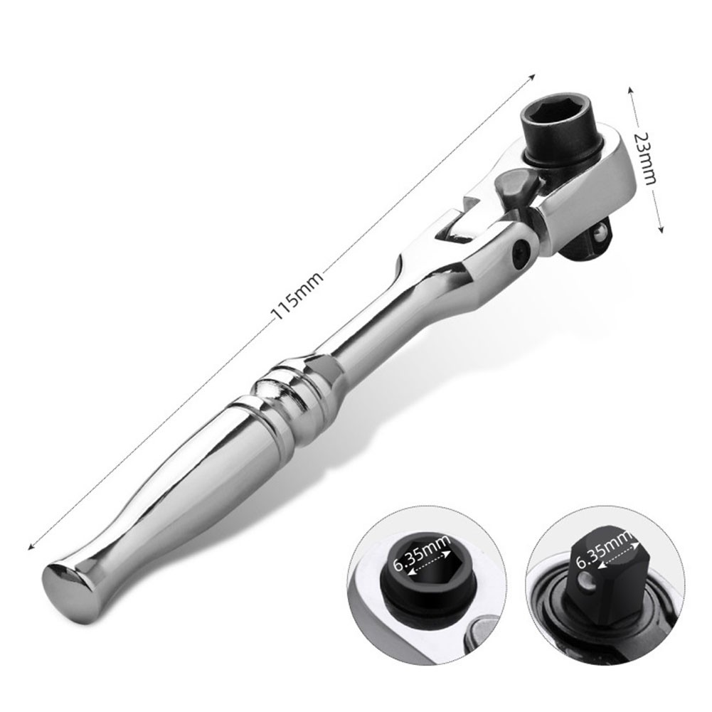 Small Ratchet Wrench Screwdriver Handle Socket Batch Head Quick Spanner