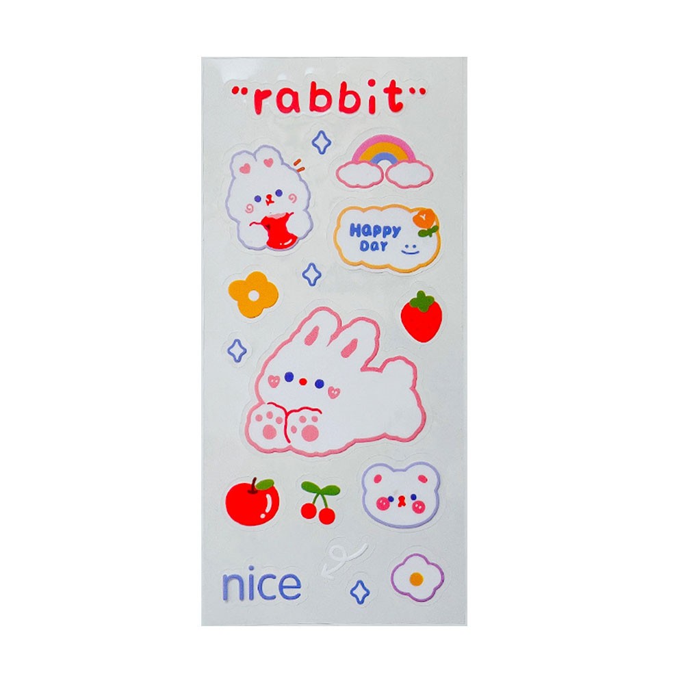 Cartoon Stickers Transparent Fashionable Waterproof Beautiful Cute 18.5*8.5cm