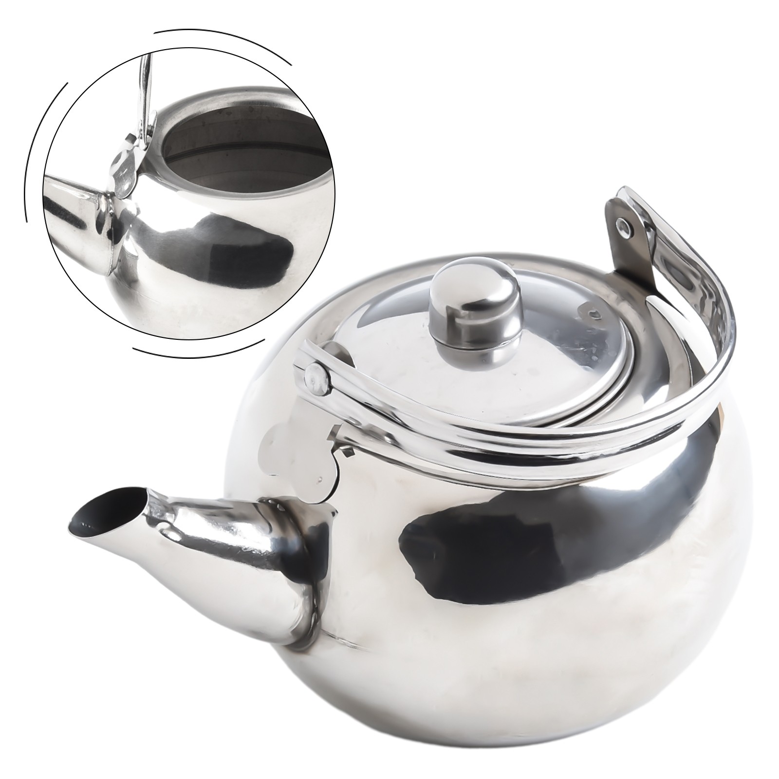 Essential Outdoor Gear Stainless Steel Camping Teapot with Anti Scald Handle