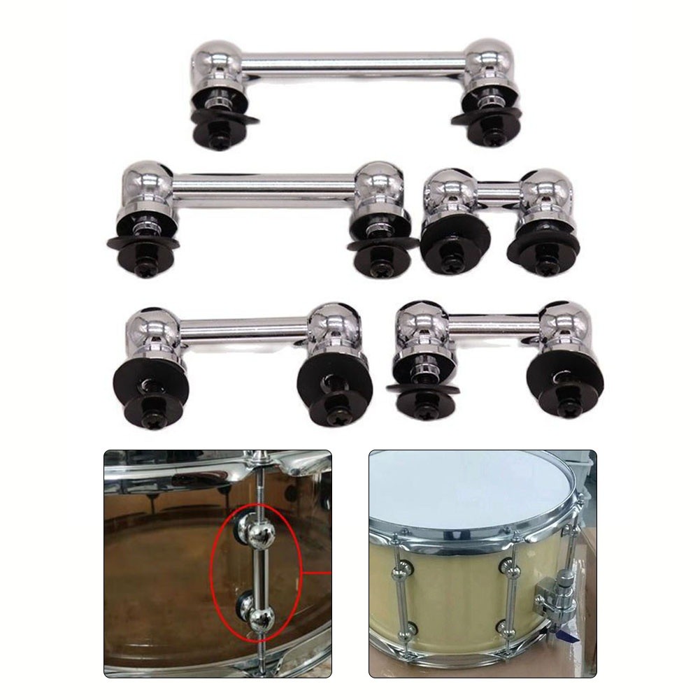 Snare Drum Lugs Double End Hole Distance 26mm 38mm 51mm 66mm 80mm with Screws - Picture 33 of 88