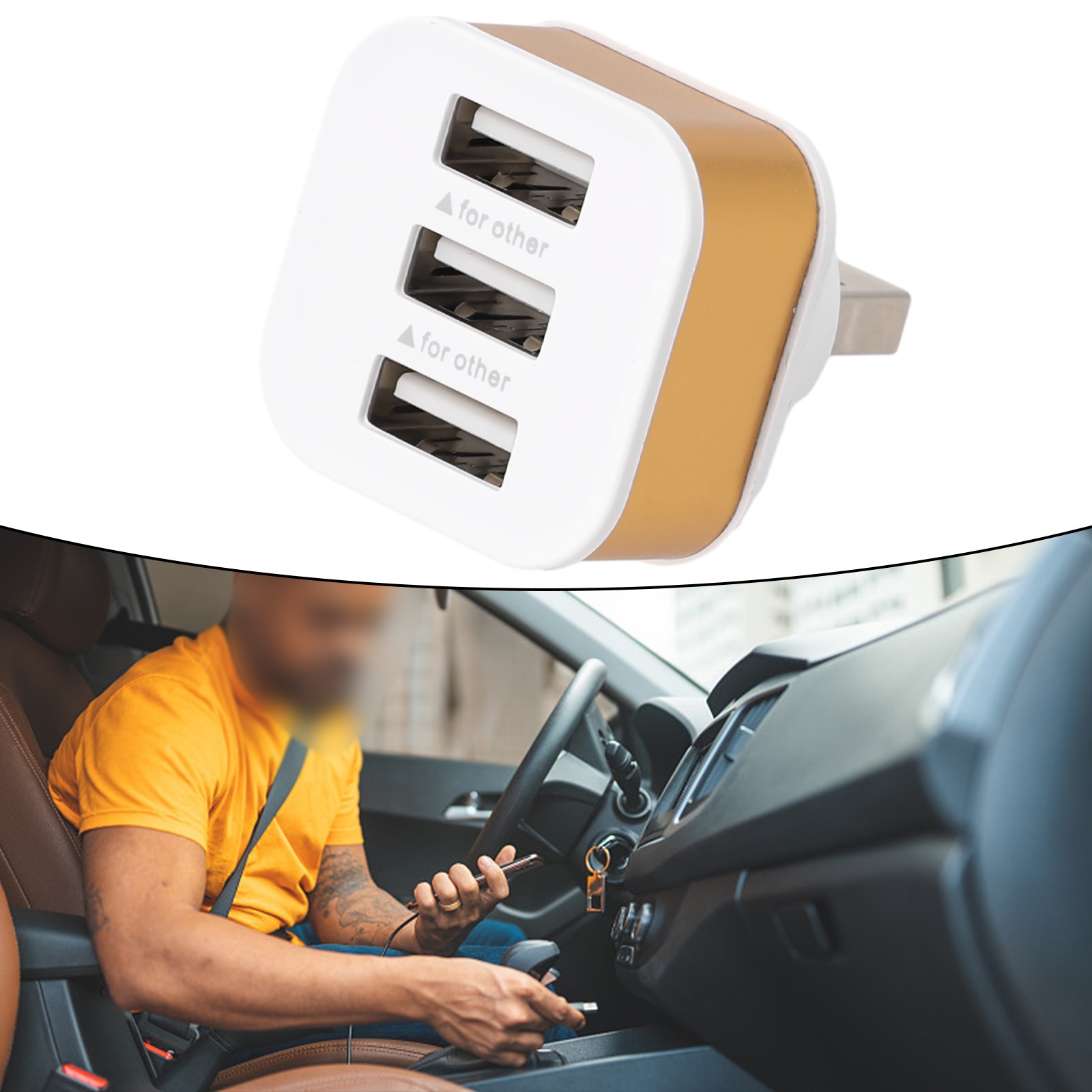 Port 3in1 USB Extender Slots Hub Adapter 2.0 Multiple 12g Gold Silber Schwarz - 第 40/47 張圖片