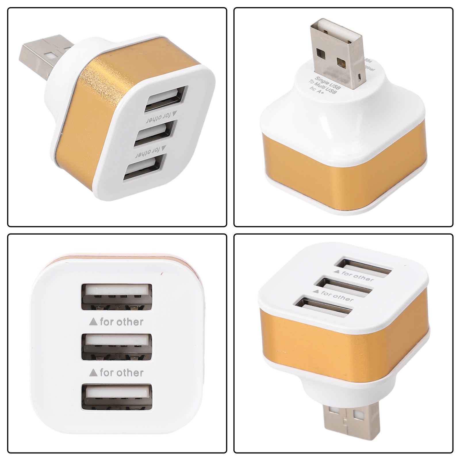 Port 3in1 USB Extender Slots Hub Adapter 2.0 Multiple 12g Gold Silber Schwarz - 第 39/47 張圖片
