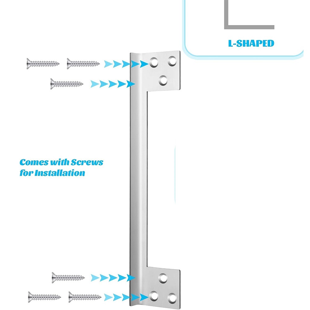 Outswing Door Security L Shaped Door Latch Guard Plate Reliable Protection