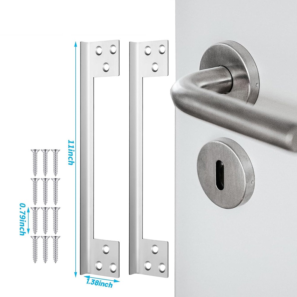 Outswing Door Security L Shaped Door Latch Guard Plate Reliable Protection