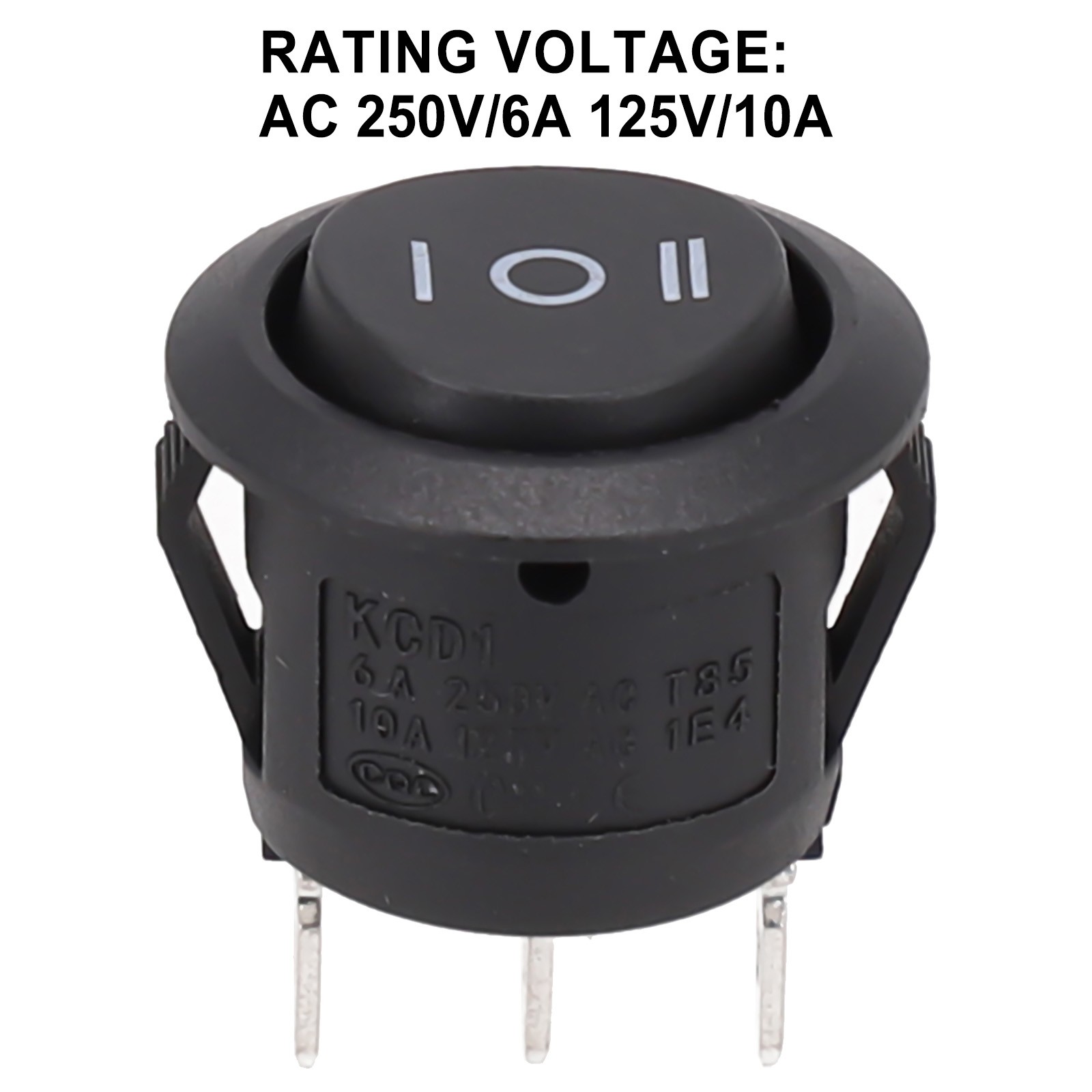 On/Off/On Rocker Switch On/Off/On Action Round SPST Contacts