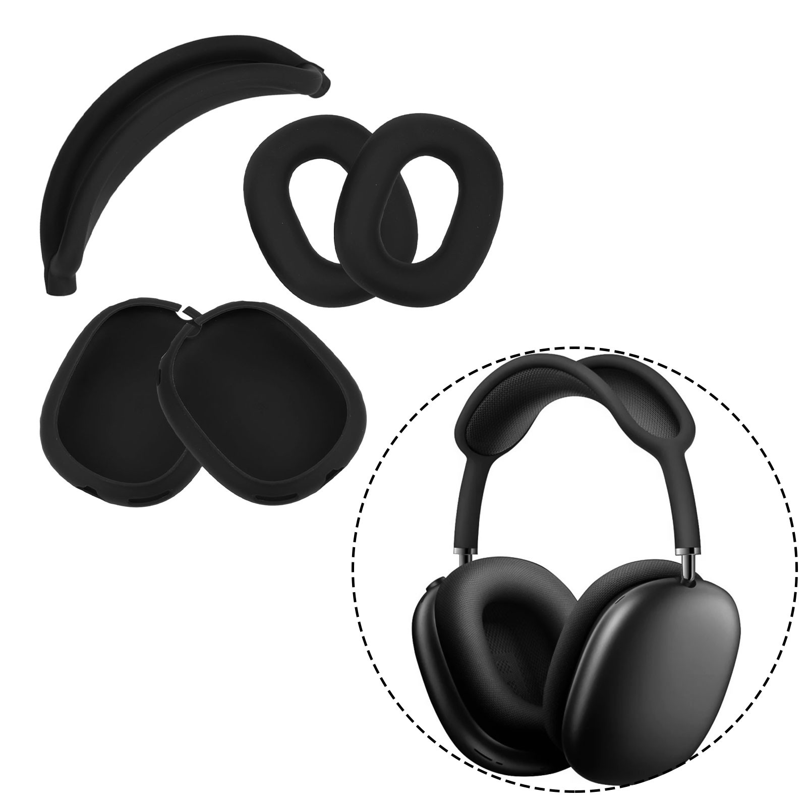 Protector de silicona suave para AirPods Max material premium cobertura completa - Imagen 19 de 51