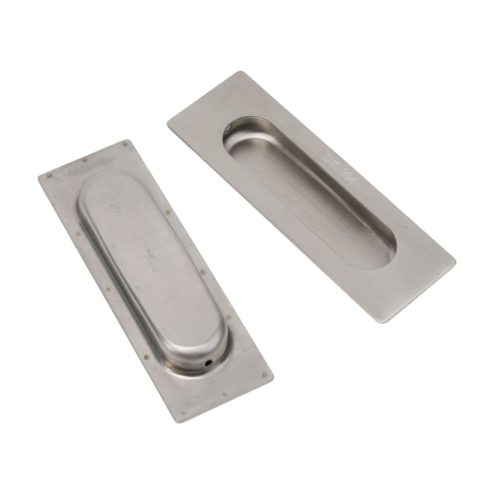 Sleek Design For Sliding Closet Door Flush Pulls Silver Finish 24 Pack