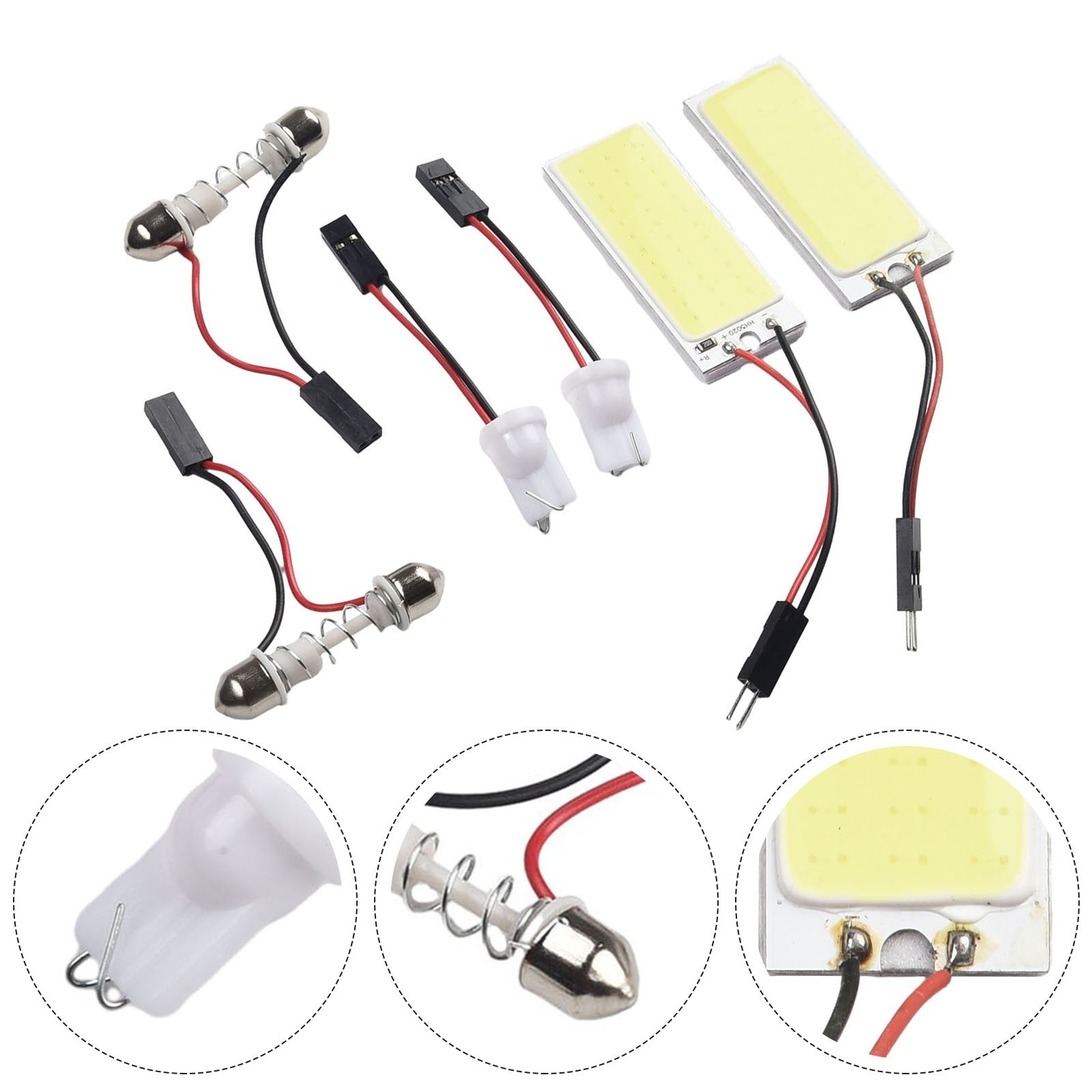 2pcs 12V Xenon HID White 36-COB LED Dome Map Light Bulbs Car Interior Panel Lamp - Picture 6 of 19