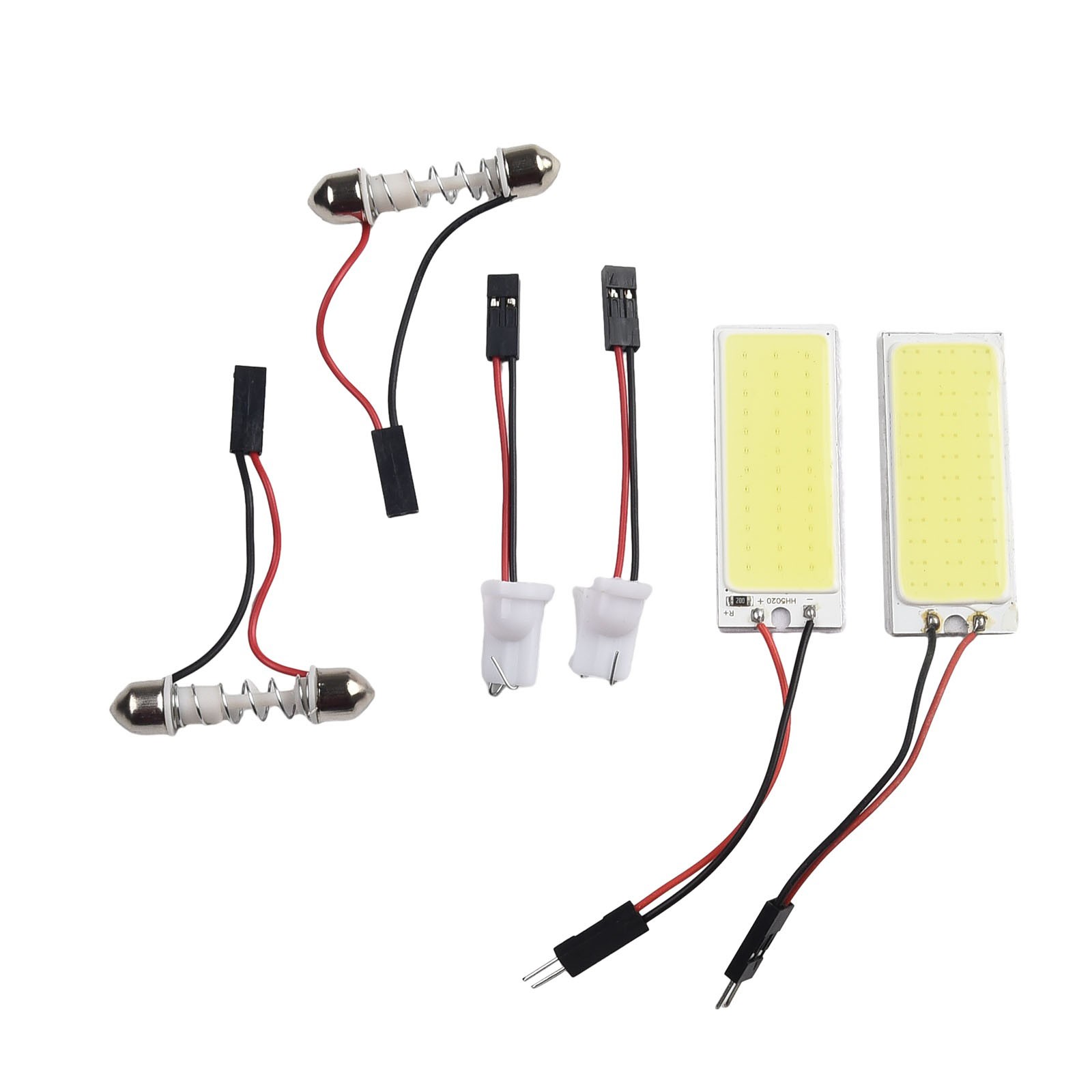 Car Panel Lamp COB LED Panels Interior LED Light Bulbs Map Set With Adapters - Picture 1 of 12