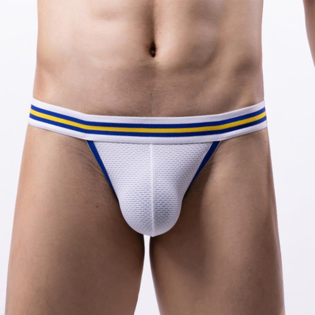 Daily Thong Underwear Polyester Stripe Bulge Pouch G-String Comfortable - Picture 37 of 45