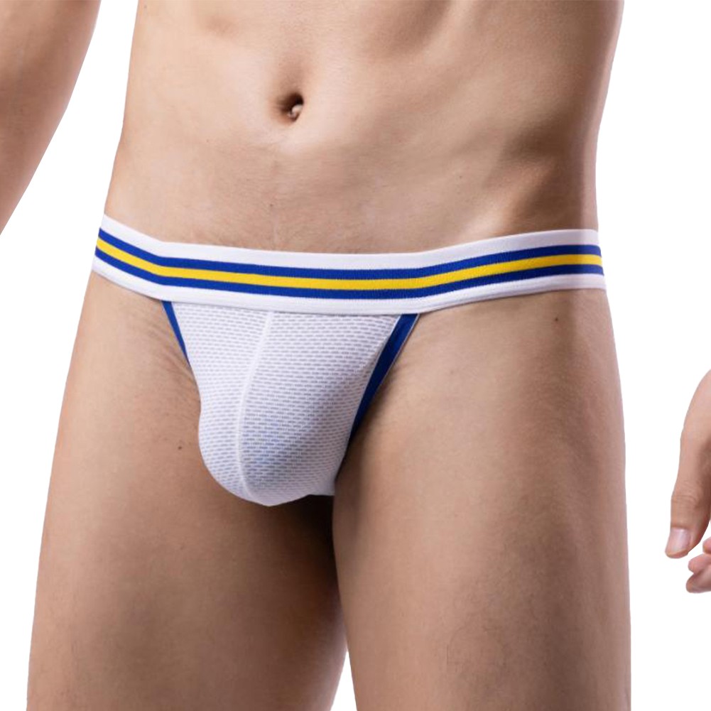 Daily Thong Underwear Polyester Stripe Bulge Pouch G-String Comfortable - Picture 35 of 45
