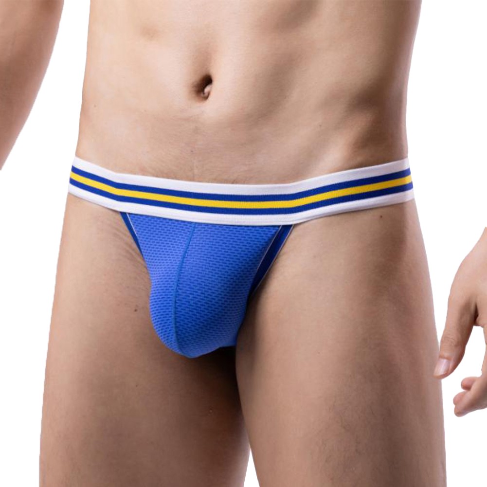 Daily Thong Underwear Polyester Stripe Bulge Pouch G-String Comfortable - Picture 27 of 45