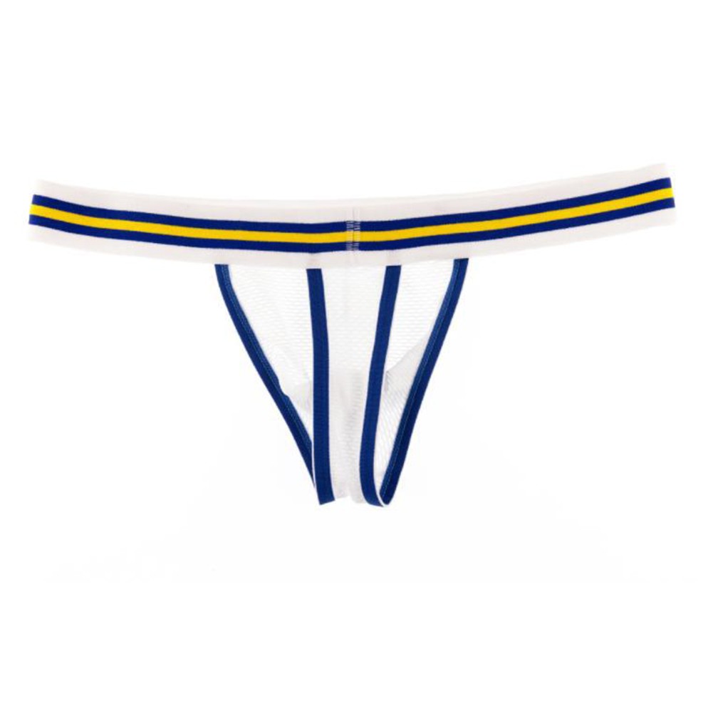 Daily Thong Underwear Polyester Stripe Bulge Pouch G-String Comfortable - Picture 36 of 45