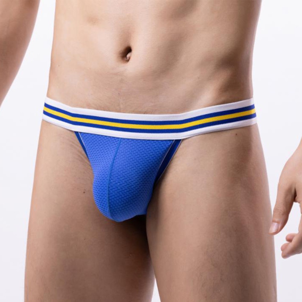 Daily Thong Underwear Polyester Stripe Bulge Pouch G-String Comfortable - Picture 26 of 45
